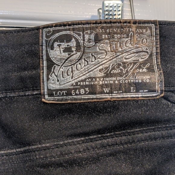2 PAIRS! VIGOSS jeans black and dark denim 28/27 - Picture 8 of 9